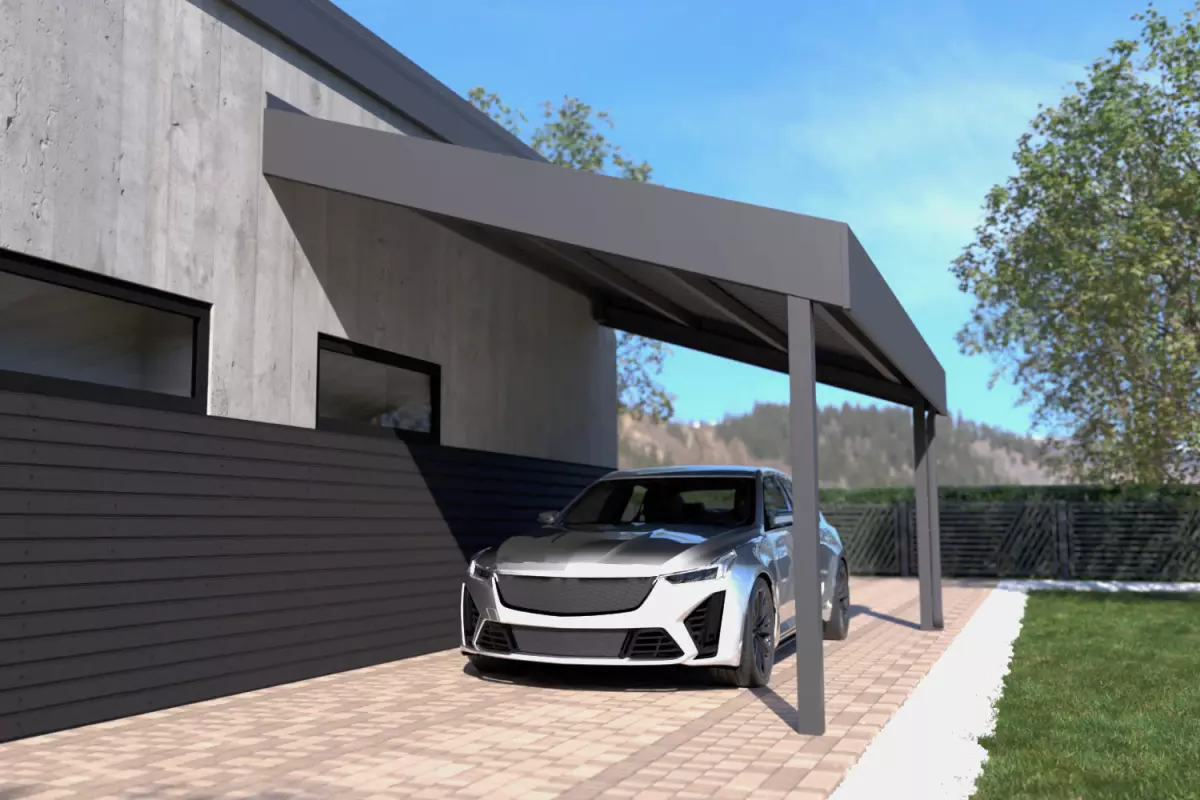 Pultdachcarport STUK Praxis