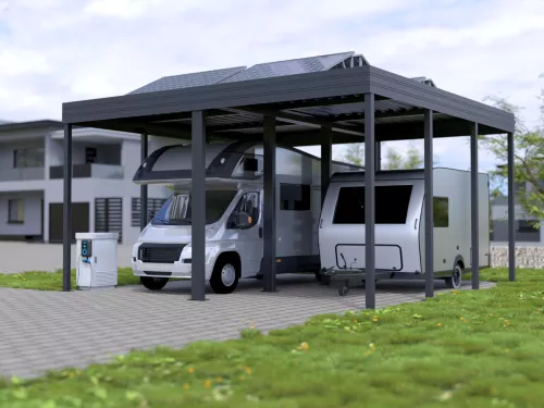 PV Carport STUK für Wohnmobil