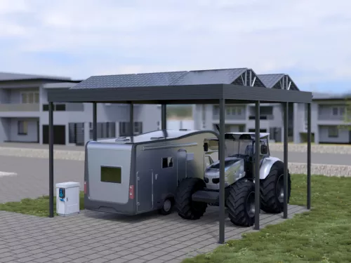 PV Carport STUK in Sonderhöhe