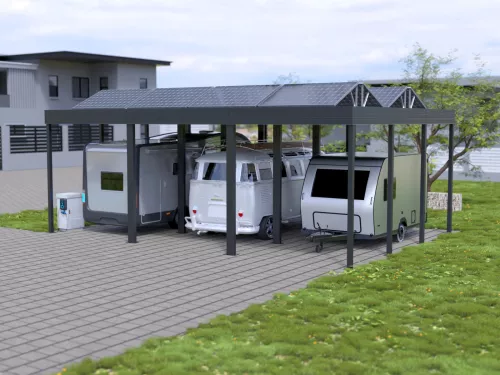 PV Carport STUK für Wohnmobil