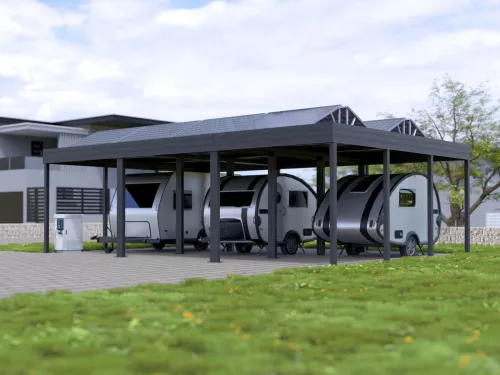 PV Carport STUK für Wohnwagen