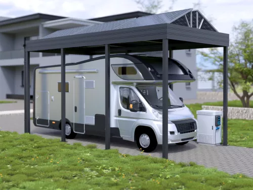 PV Carport STUK für Wohnmobil